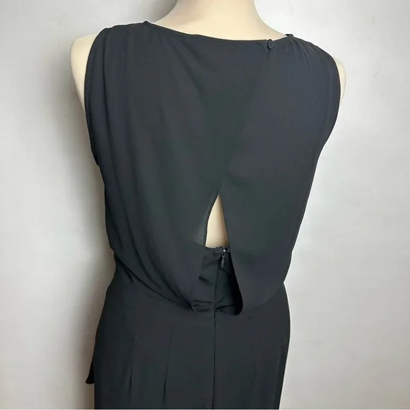 BCBG MaxAzria Faux Wrap Dress Women's Size Small Black Coquette Sexy LBD - Picture 4 of 10